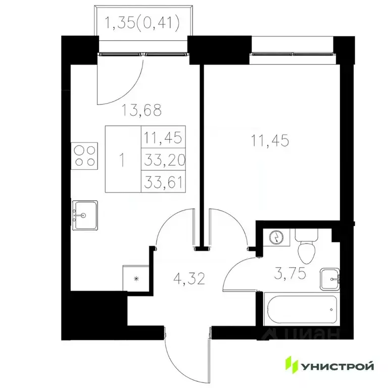 1-к кв. Татарстан, Казань Адмиралтейская Слобода мкр, Статум жилой ... - Фото 1