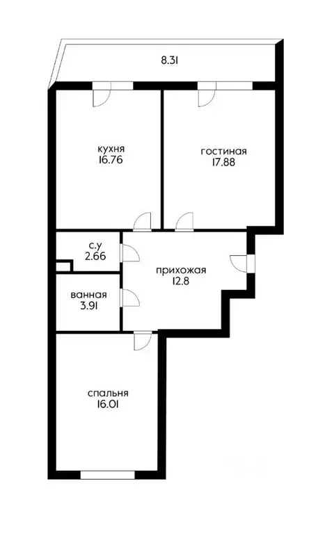 2-к кв. Краснодарский край, Краснодар Дальняя ул., 4/2к2 (70.0 м) - Фото 1