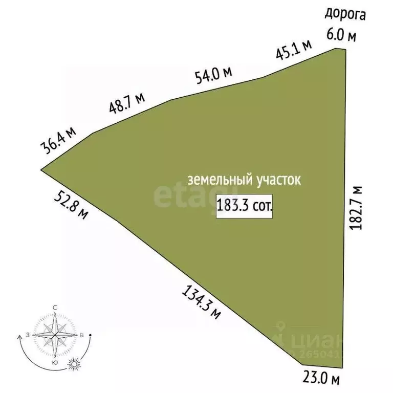 Участок в Севастополь Красный Октябрь КСП,  (183.27 сот.) - Фото 2