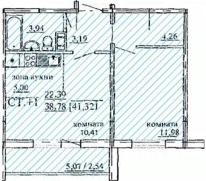 2-к кв. Челябинская область, Челябинск ул. Кулибина (41.32 м) - Фото 0