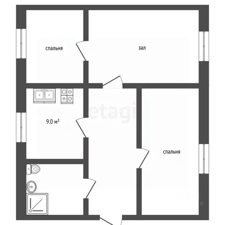3-к кв. Свердловская область, Шаля пгт ул. Ленина, 10А (71.8 м) - Фото 2