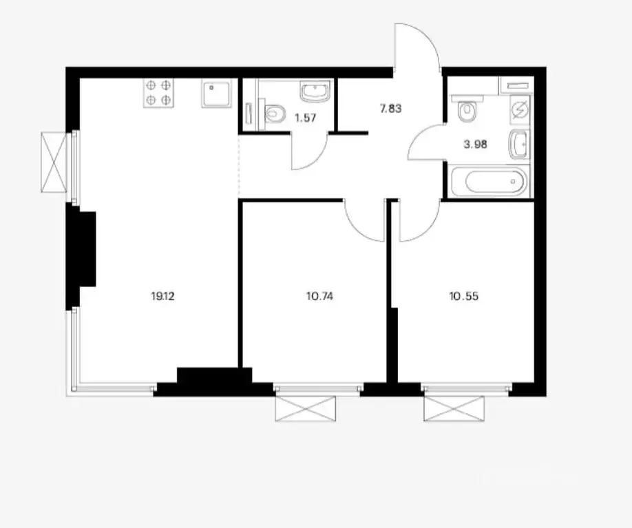 2-к кв. Москва Очаковское ш., 5к1 (54.0 м) - Фото 1