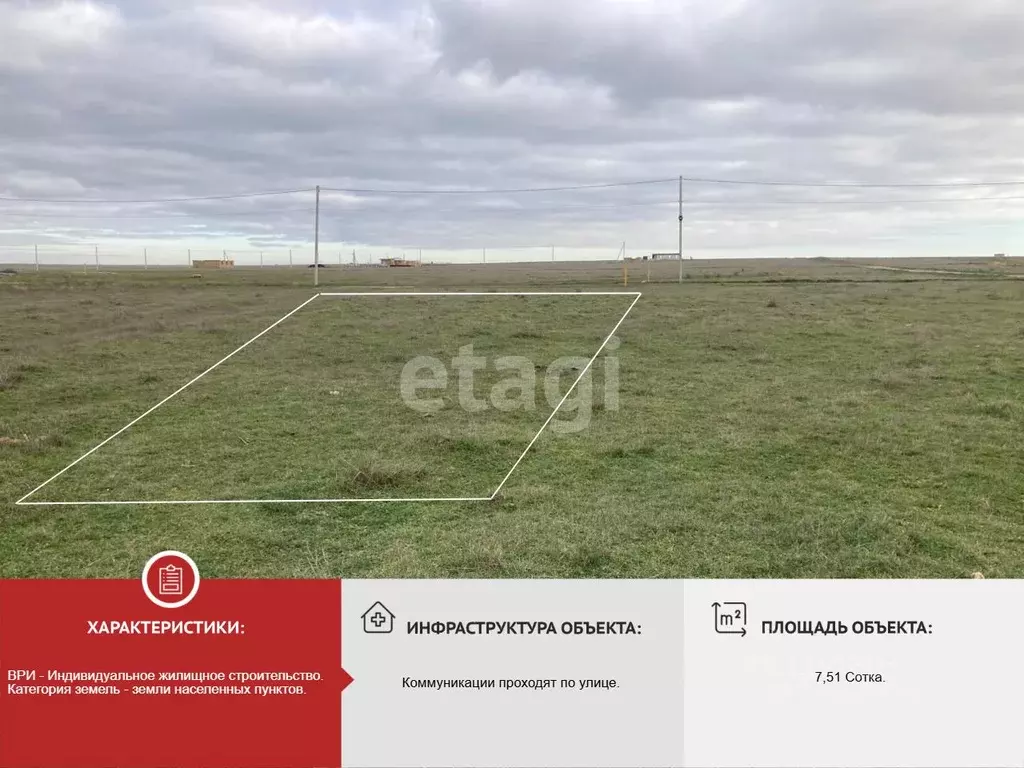 Участок в Крым, Сакский район, Суворовское с/пос, с. Великое ул. ... - Фото 1