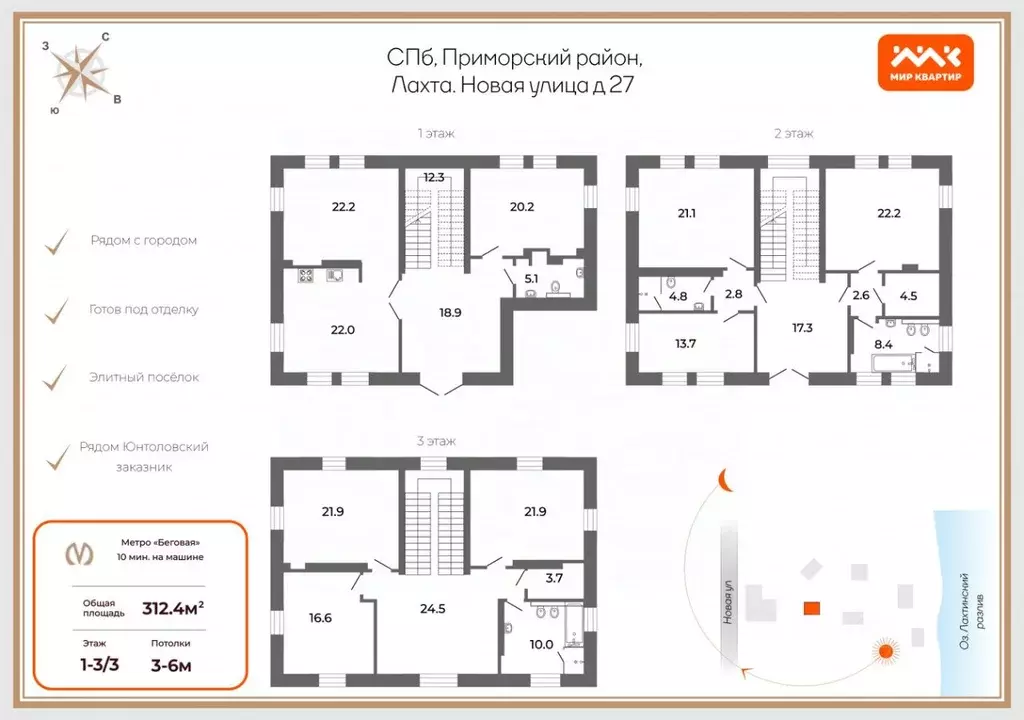 Коттедж в Санкт-Петербург ул. Новая, 27к2 (312 м) - Фото 2