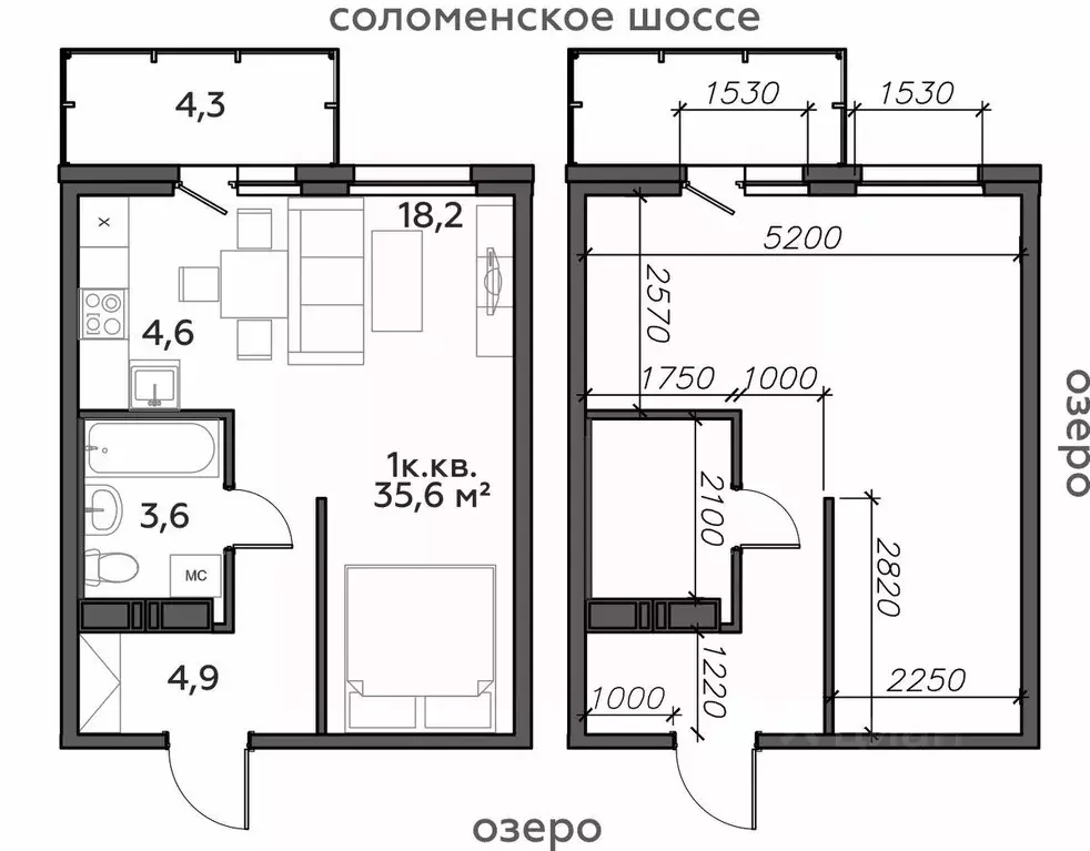 1-к кв. Карелия, Петрозаводск Район Северная промзона, Вороний Наволок ... - Фото 1