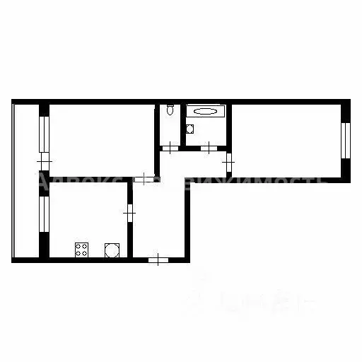 2-к кв. Тюменская область, Тюмень Профсоюзная ул., 11 (48.0 м) - Фото 1