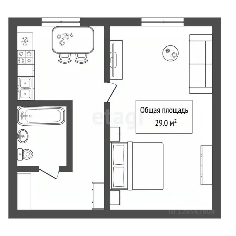 1-к кв. Новосибирская область, Новосибирск 1-я Механическая ул., 2/1 ... - Фото 1