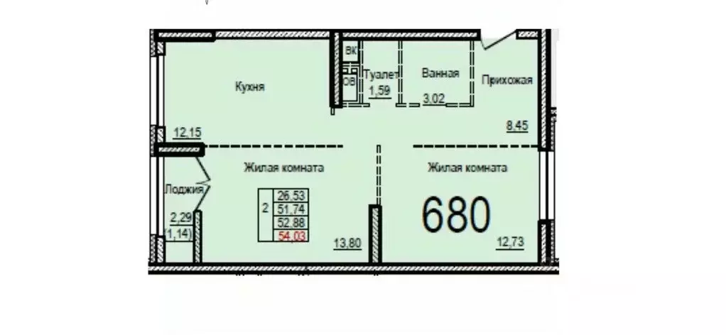 2-к кв. Московская область, Балашиха ул. Яганова, 3 (52.0 м) - Фото 0