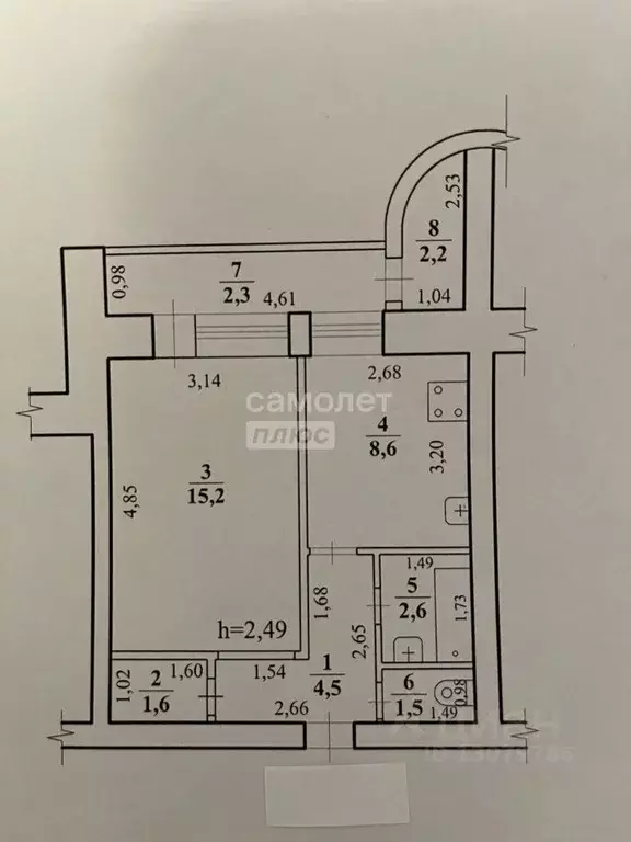 1-к кв. Забайкальский край, Чита ул. Богомягкова, 65 (38.0 м) - Фото 2