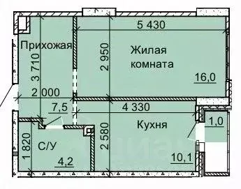 1-к кв. Новосибирская область, Новосибирск Юбилейный мкр, ул. ... - Фото 0