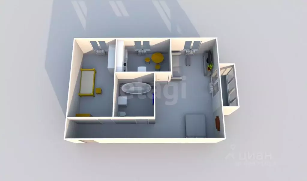 2-к кв. Сахалинская область, Южно-Сахалинск Амурская ул., 157 (44.0 м) - Фото 2