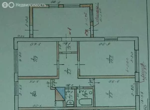 3-комнатная квартира: село Сошки, улица Мира, 32 (62.7 м) - Фото 1