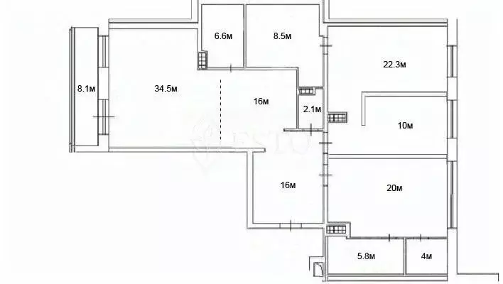 3-к кв. Санкт-Петербург Большой Сампсониевский просп., 4-6 (153.0 м) - Фото 2