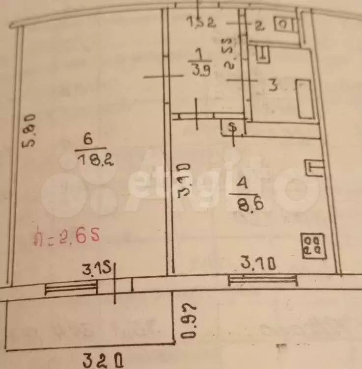 1-к. квартира, 35 м, 2/9 эт. - Фото 0