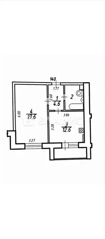 1-к кв. Белгородская область, Белгород ул. Николая Чумичова, 129 (41.7 ... - Фото 2
