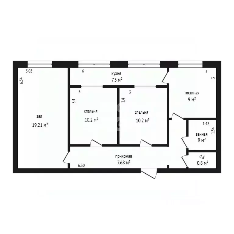 3-к кв. Дагестан, Дербент ул. Х. Тагиева, 33Ж (70.0 м) - Фото 2