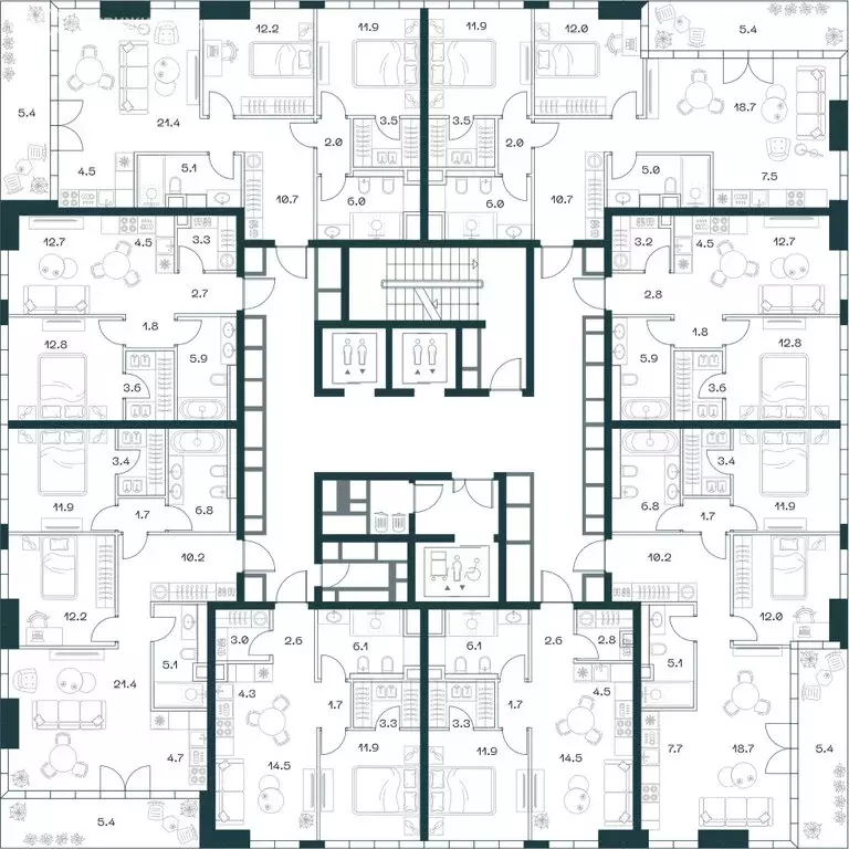 3-комнатная квартира: Москва, улица Орджоникидзе, 10 (82.6 м) - Фото 1