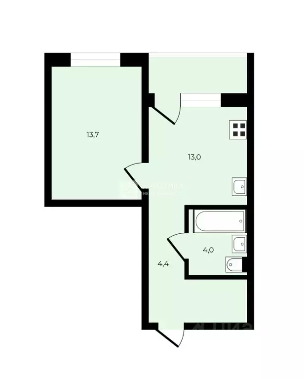 1-к кв. Москва ул. Сальвадора Дали, 1к3 (37.1 м) - Фото 2