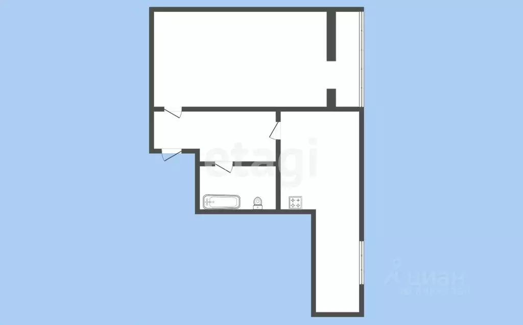 1-к кв. Карачаево-Черкесия, Черкесск ул. Космонавтов, 43 (42.0 м) - Фото 1