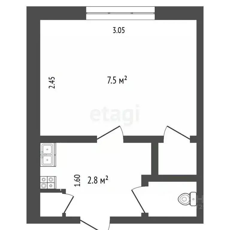 Студия Архангельская область, Новодвинск ул. 50-летия Октября, 46к2 ... - Фото 1