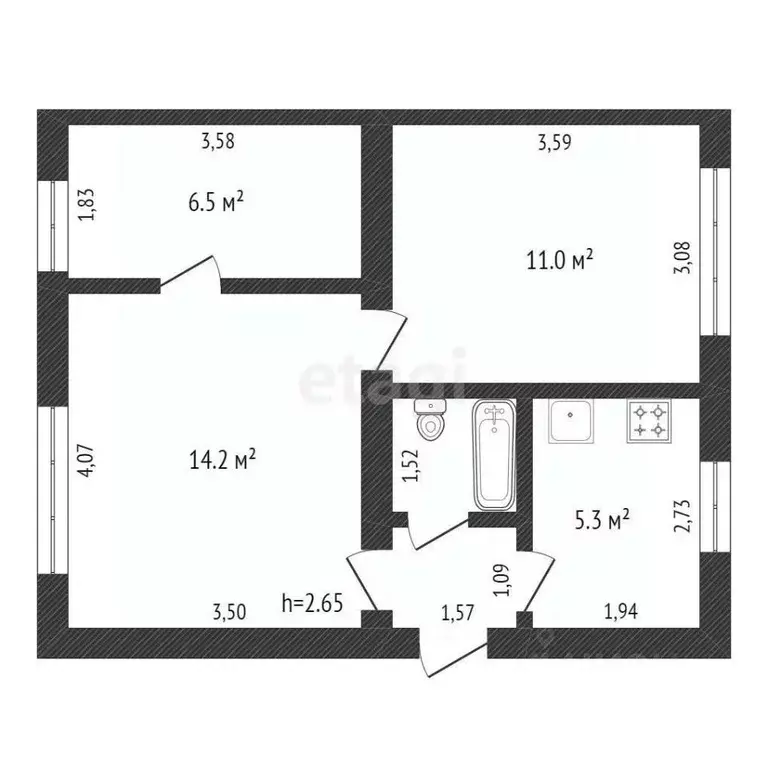 3-к кв. Амурская область, Благовещенск городской округ, с. Белогорье ... - Фото 2