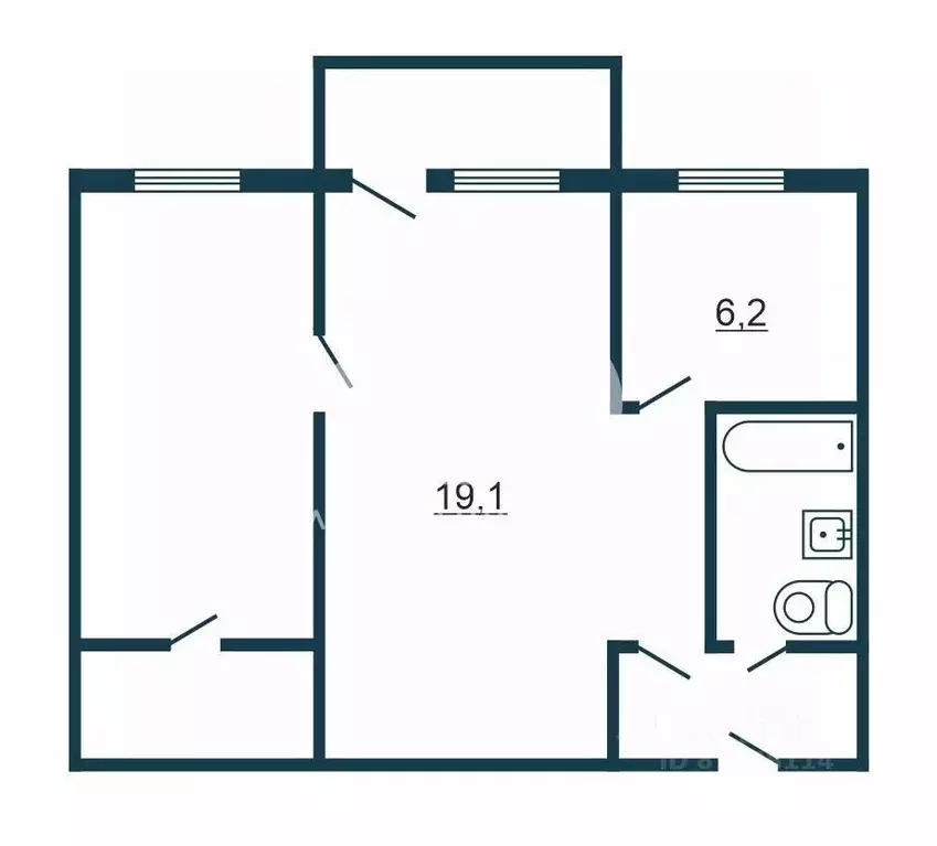 2-к кв. Новосибирская область, Новосибирск ул. Гоголя, 17 (40.0 м) - Фото 1