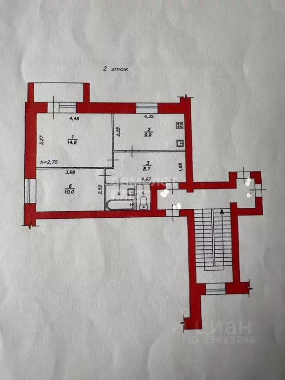 2-к кв. Ярославская область, Углич Февральская ул., 20 (47.0 м) - Фото 2