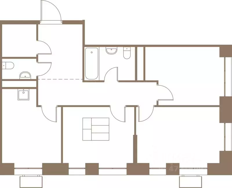 3-к кв. Московская область, Пушкино Фабрикант жилой комплекс, 1 (72.7 ... - Фото 1