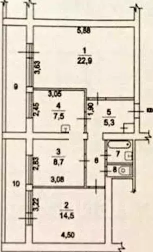 3-к кв. Московская область, Лобня Заречная ул., 18к1 (65.0 м) - Фото 0