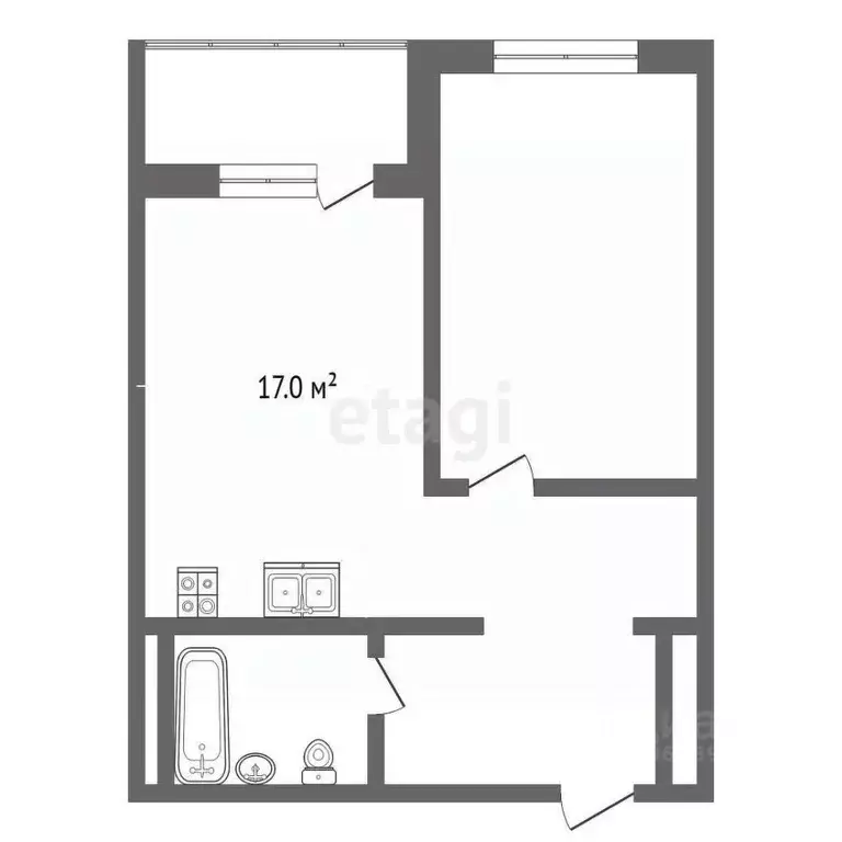 2-к кв. Крым, Ялта ул. Дражинского, 48 (52.0 м) - Фото 1