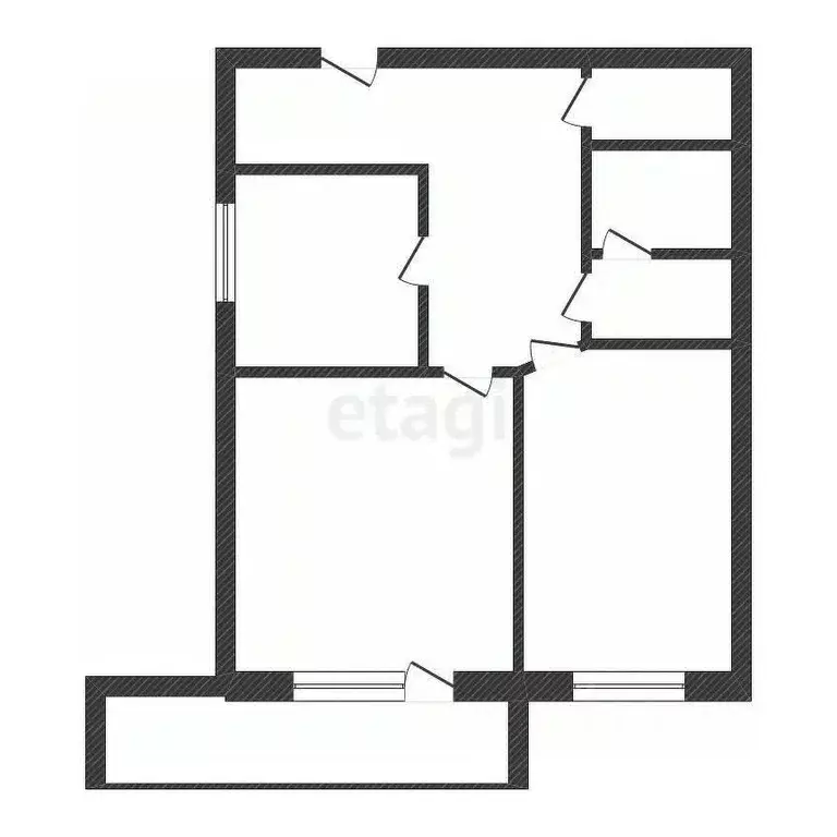 2-к кв. Белгородская область, Белгород ул. Костюкова, 14 (45.4 м) - Фото 1