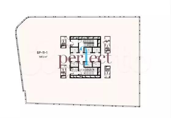 Продажа офиса 1481.6 м2 (11 этаж целиком) в премиальном БЦ класса А  ... - Фото 0