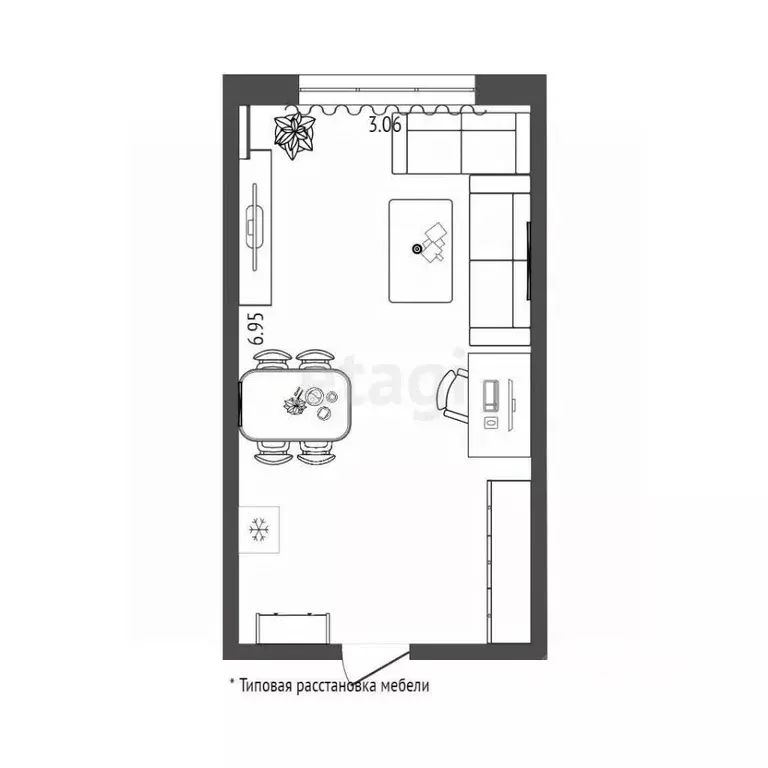 Комната Тюменская область, Тюмень Тульская ул., 11 (18.0 м) - Фото 2