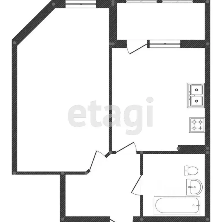 1-к кв. Ростовская область, Ростов-на-Дону ул. Петренко, 24 (44.0 м) - Фото 2