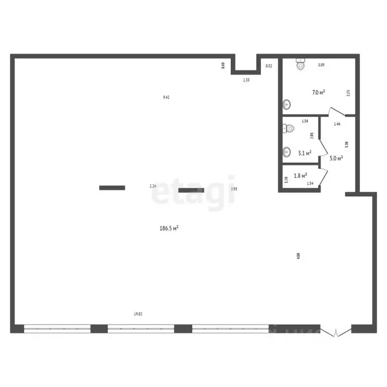 Офис в Красноярский край, Красноярск Соколовская ул., 20А (106 м) - Фото 2