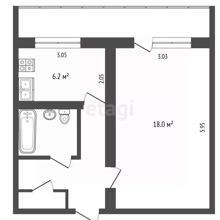 1-к кв. Марий Эл, Звениговский район, Суслонгер городское поселение, ... - Фото 2