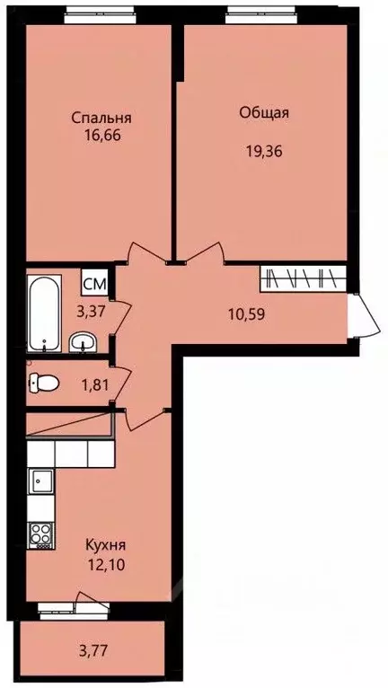 2-к кв. Мордовия, Саранск ул. Юрия Святкина, 14 (65.78 м) - Фото 0