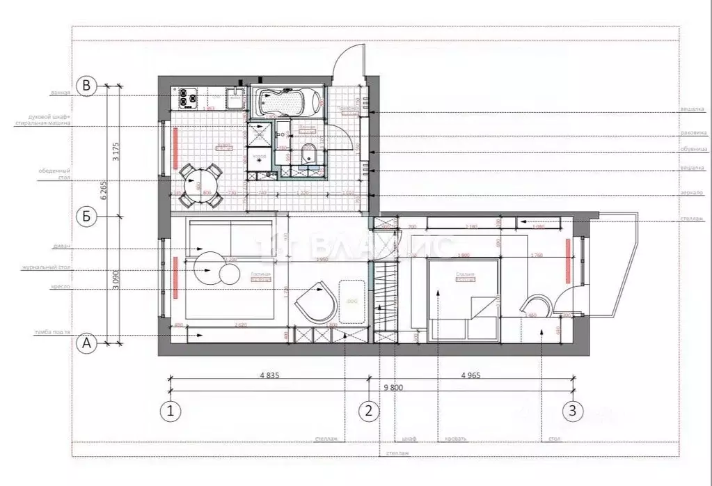 2-к кв. Московская область, Долгопрудный Гранитный туп., 11 (46.2 м) - Фото 2