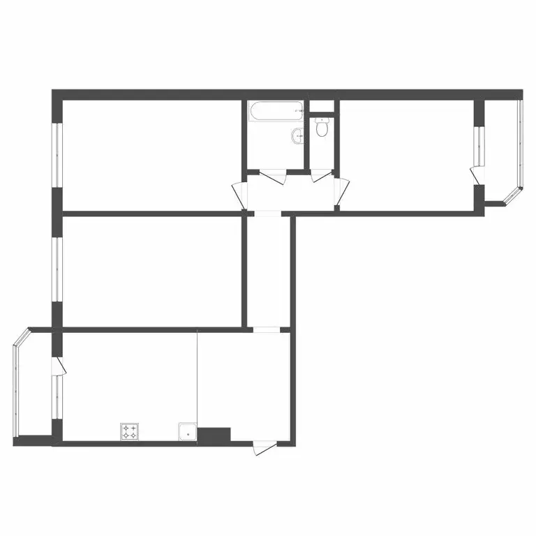 3-комнатная квартира: деревня Дударева, улица Созидателей, 3 (90 м) - Фото 0
