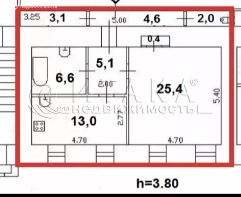 1-комнатная квартира: Санкт-Петербург, улица Чайковского, 2/7Р (60 м) - Фото 2