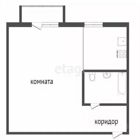 1-к кв. Карелия, Петрозаводск ул. Антикайнена, 29 (31.0 м) - Фото 1