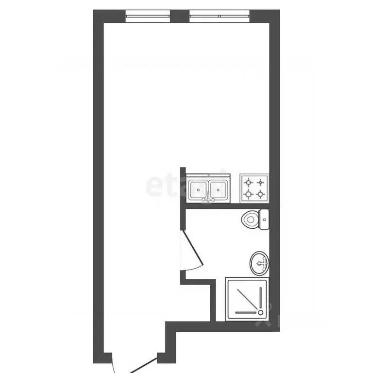 Студия Санкт-Петербург просп. Энергетиков, 6 (21.4 м) - Фото 2