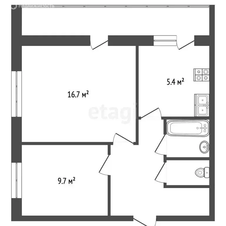2-комнатная квартира: Муром, улица Дзержинского, 51 (40.2 м) - Фото 0