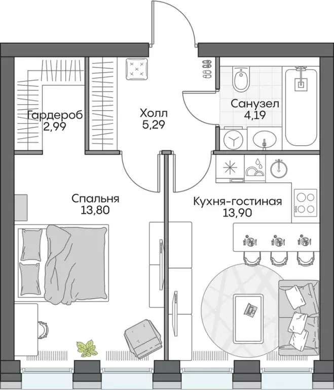 1-к кв. Москва Автозаводская ул., 24К1 (40.49 м) - Фото 0