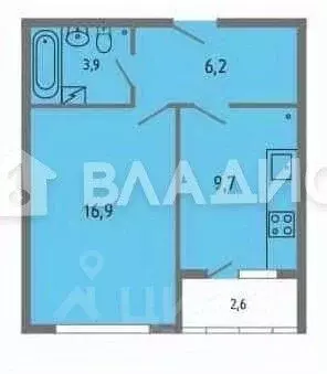 1-к кв. Липецкая область, Липецк Сырский Рудник мкр, ул. Ударников, 24 ... - Фото 2