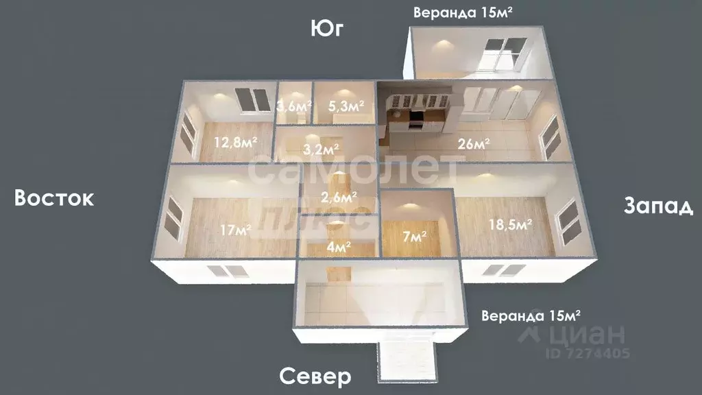 Дом в Самарская область, Ставропольский район, с. Ягодное, Ладья ... - Фото 2