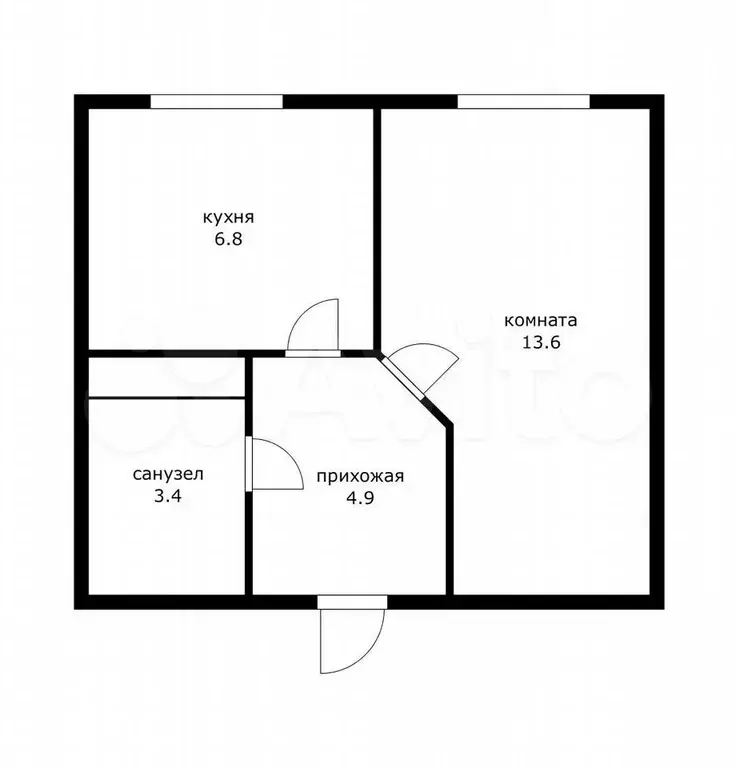 1-к. квартира, 30 м, 1/14 эт. - Фото 0