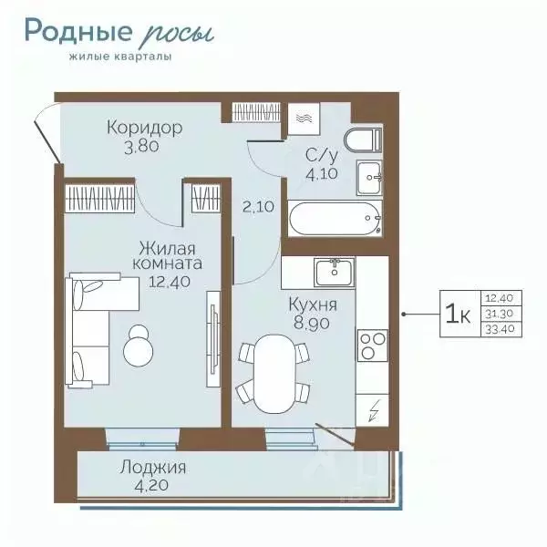 1-к кв. Пермский край, Пермский муниципальный округ, с. Фролы ул. ... - Фото 0
