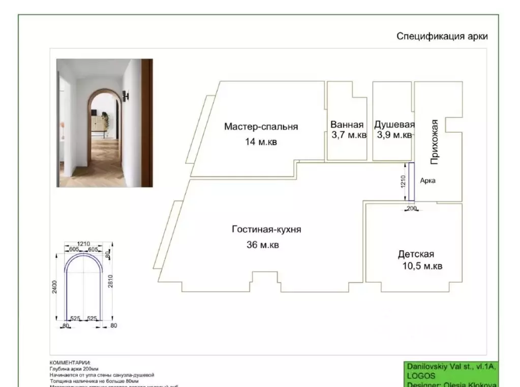 3-к кв. Москва ул. Даниловский Вал, 1А (73.1 м) - Фото 2