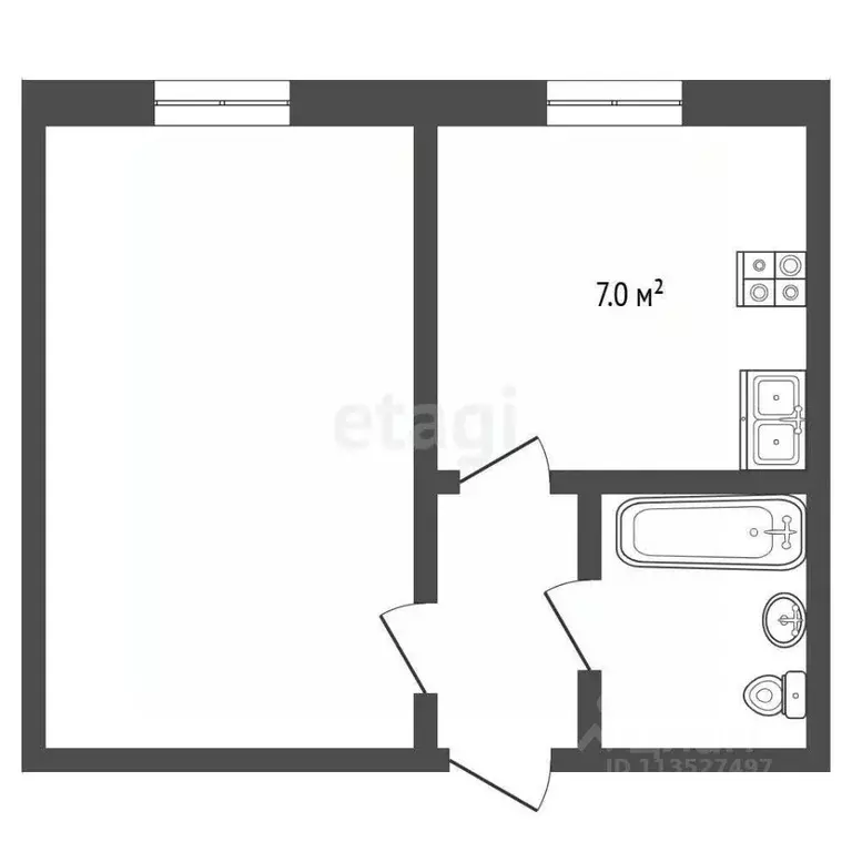 1-к кв. Московская область, Протвино Серпухов городской округ, ул. ... - Фото 1